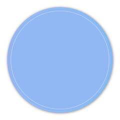 Blank blue circle frame 