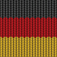 Flag of Germany on a braided rop.