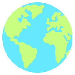 world map with globe
