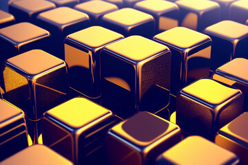 Fototapeta premium Wallpaper with rendered reflective shapes