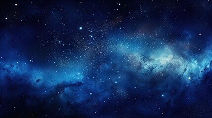 Fototapeta na wymiar Galaxy with a blue star background, generated by AI