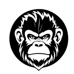 monkey silhouette illustration 