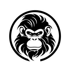 monkey silhouette illustration 