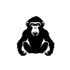 Obraz premium monkey silhouette illustration 