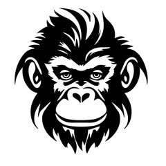 monkey silhouette illustration 