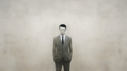 Obraz premium professional man in black tie thinking about work and future