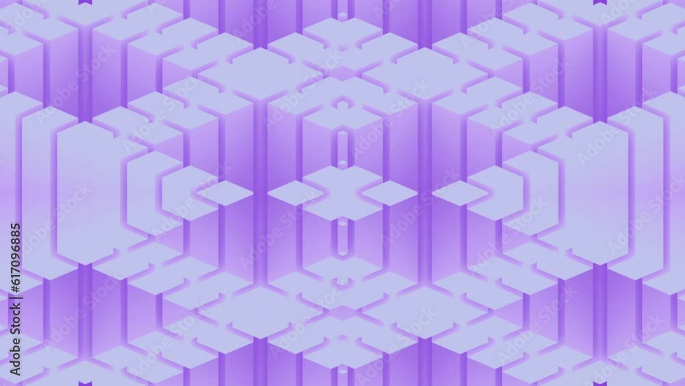 Poster digital loop animation of a symmetrical neon pattern. 3d rendering hd