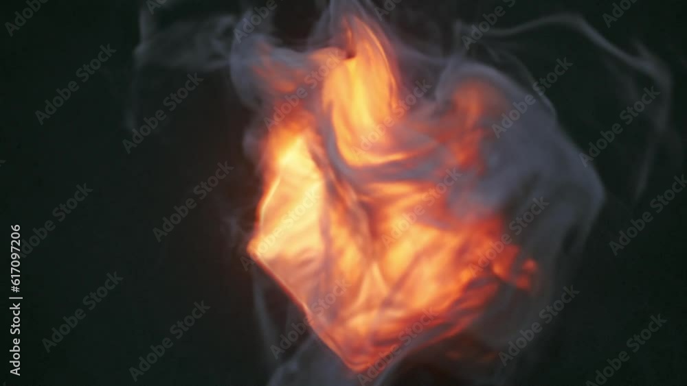 Aufkleber A whirlwind of enchanted magical flames. 3d rendering loop animation HD