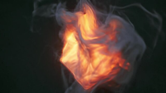 A whirlwind of enchanted magical flames. 3d rendering loop animation HD