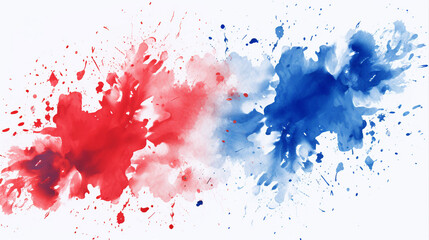 Red, White, Blue, Paint Splatter