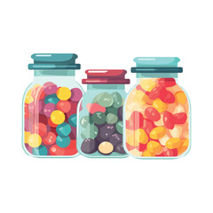 candy jars design illustration
