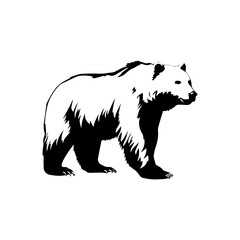 bear silhouette illustration