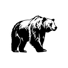 Obraz na płótnie Canvas bear silhouette illustration