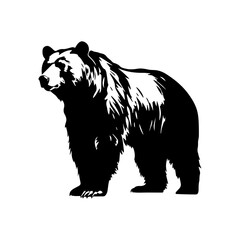 Fototapeta na wymiar bear silhouette illustration