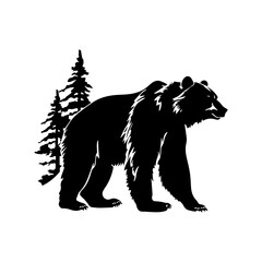 bear silhouette illustration