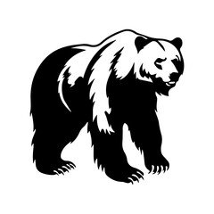 Obraz premium bear silhouette illustration