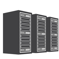 computer server, data storage, vector solid icon