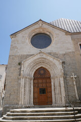 Fototapeta na wymiar Agnone - Molise - Façade of the Church of Sant'Emidio