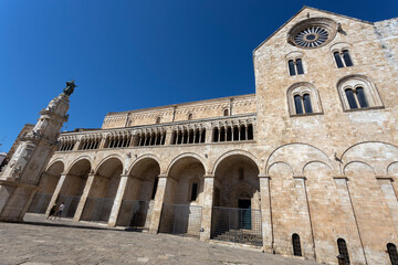 Fototapeta na wymiar BITONTO, ITALY, JULY 9, 2022 - View of the Concathedral of Maria Assunta in Bitonto, Puglia, Italy