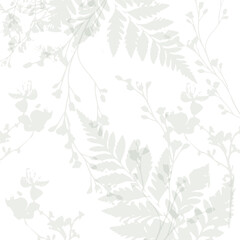 Delicate watercolor botanical digital paper floral background in soft basic nude beige tones - 617104458