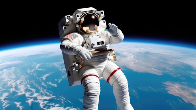 astronaut in space created with Generative AI Technology