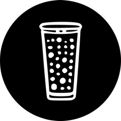 Fresh fruit juice in glass line icon, outline vector sign, linear sign, symbol, vector, art