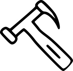 Hammer line icon, outline vector sign, linear style pictogram sign, symbol, vector, art