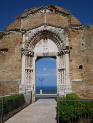 Naklejka premium Vasto - Abruzzo - The famous Porta San Pietro construction of the X century.