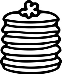 Pancake line icon, outline vector sign, linear style pictogram sign, symbol, vector, art