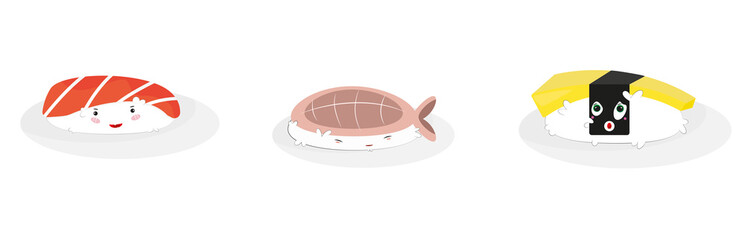 cute sushi characters