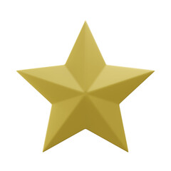 star, ui/ux 3d icon illustration with transparent background
