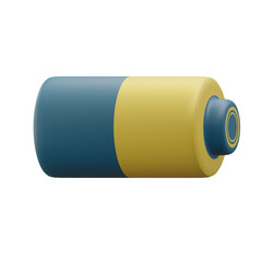 battery, ui/ux 3d icon illustration with transparent background