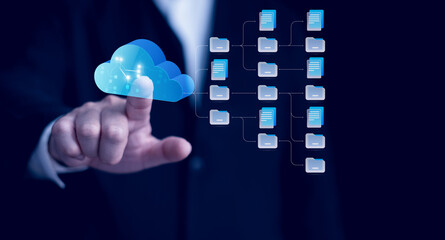 Concept of Cloud Computing.Using or renting computer systems or computing resources of service providers, processing, data storage, and various online systems via the Internet, secure access to data.