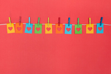 poster of hearts for Valentine's Day