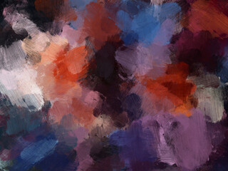 Obraz na płótnie Canvas Colorful oil paint brush abstract background purple