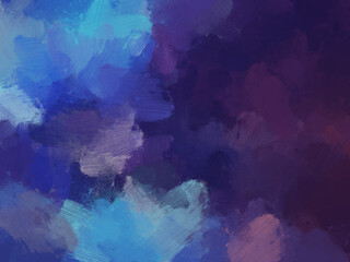 Fototapeta na wymiar Colorful oil paint brush abstract background blue purple