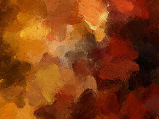 Naklejka na ściany i meble Colorful oil paint brush abstract background orange red