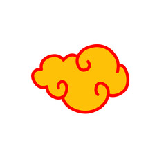 Golden chinese cloud