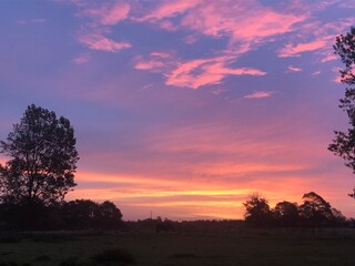 sunset in the mountains