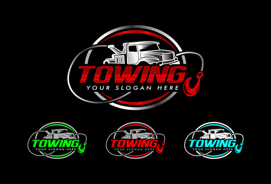 towing car logo template Crane Service