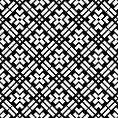 Geometric pattern in ethnic style. Seamless background  with  abstract shapes. Black and white wallpaper. Abstract background  with Repeating pattern for decor, textile and fabric.