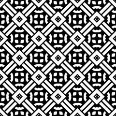 Geometric pattern in ethnic style. Seamless background  with  abstract shapes. Black and white wallpaper. Abstract background  with Repeating pattern for decor, textile and fabric.