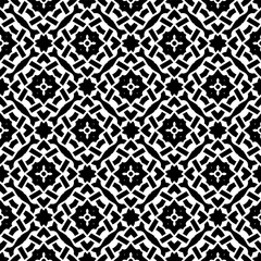 Geometric pattern in ethnic style. Seamless background  with  abstract shapes. Black and white wallpaper. Abstract background  with Repeating pattern for decor, textile and fabric.