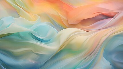 Fototapeta premium Rainbow fluid colorful background with waves. Energy, fabric, fluid background. Luxury and elegant feeling.