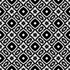 Geometric pattern in ethnic style. Seamless background  with  abstract shapes. Black and white wallpaper. Abstract background  with Repeating pattern for decor, textile and fabric.