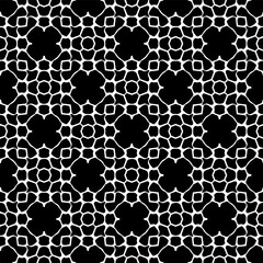 Geometric pattern in ethnic style. Seamless background  with  abstract shapes. Black and white wallpaper. Abstract background  with Repeating pattern for decor, textile and fabric.