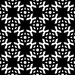 Geometric pattern in ethnic style. Seamless background  with  abstract shapes. Black and white wallpaper. Abstract background  with Repeating pattern for decor, textile and fabric.