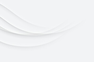 Abstract White Gray Vector Background with Wave Patterns