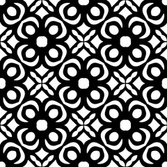 Geometric pattern in ethnic style. Seamless background  with  abstract shapes. Black and white wallpaper. Abstract background  with Repeating pattern for decor, textile and fabric.