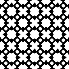 Geometric pattern in ethnic style. Seamless background  with  abstract shapes. Black and white wallpaper. Abstract background  with Repeating pattern for decor, textile and fabric.